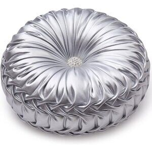 Pumpkin Handmade Metallic Throw Silver Modern Leather Decorative Pillowcases